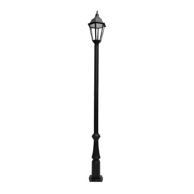 Poste para Jardim Vitória Luminária Italiana LED 50W Alumínio Preto Luminárias N. Sra. da Guia