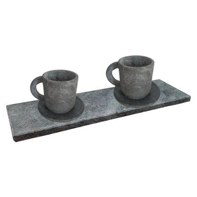 Kit 2 Xicaras de Cafe com Pires 2261X2E1177INDSJ Pedra Sabao Servir Industria Sao Jose