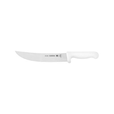 Faca para Carne Profissional 8 Polegadas Aco Inox Cabo Antimicrobiano Branco Tramontina
