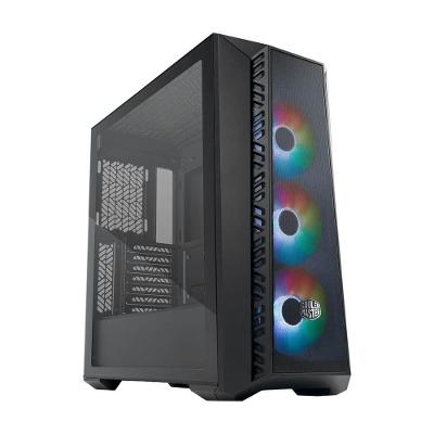 Gabinete Gamer Masterbox 520 Mesh Vidro Temperado 3 Fans ARGB 120mm Preto Cooler Master