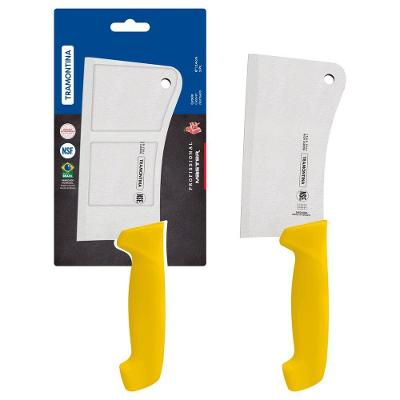 Cutelo Profissional Master 6 Polegadas para Carnes Aco Inox Cabo Polipropileno Amarelo Tramontina