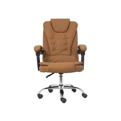 Cadeira de Escritorio Presidente 707B Giratoria Encosto Reclinavel Marrom Prizi