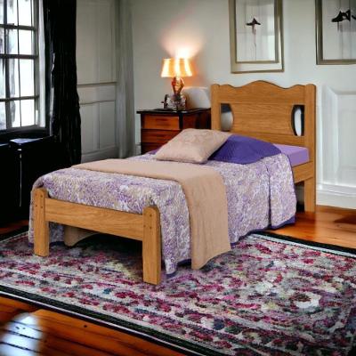 Cama Solteiro Munique Nature em MDF Marrom para Colchao 88x188cm Gabrielli Moveis
