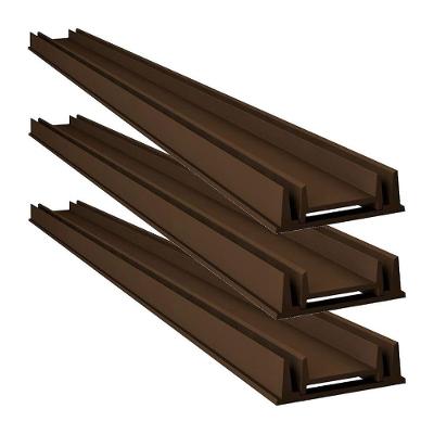 Kit 3 Grelhas Invisiveis Rebaixadas com Caixilho Marrom 100x8cm para Banheiro e Area Externa GDA