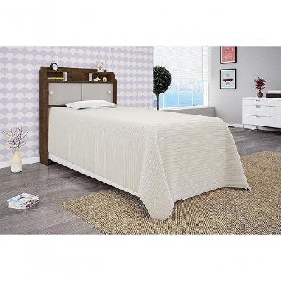 Cabeceira Flex Elisa Solteiro Painel em MDF MDP Malbec e Off White Framar