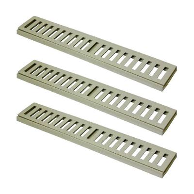 Kit 3 Ralo Grelha Linear 7615X3GDA para Áreas Externas com Caixilho em Alumínio Bege GDA Industria