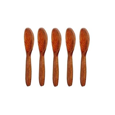 Kit 5 Pecas Colher de Pau Reforcada Madeira 28cm Utensilio para Cozinha Colher de Pau