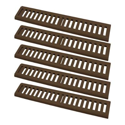 Kit 5 Ralo Grelha Linear 7819X5GDA com Caixilho Alumínio Fundido Marrom GDA Industria