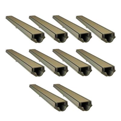 Kit 10 Grelha Invisivel Oculta Caixa Coletora 100x8cm Alta Resistencia Fendi GDA Industria