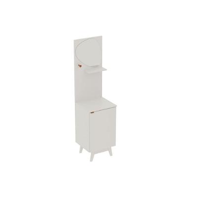 Conjunto de Banheiro com Pés BN3684 1 Porta 2 Prateleiras MDP 45cm Branco Tecno Mobili