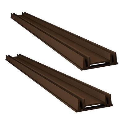 Kit 2 Grelha Invisivel Rebaixada 3273X2GDA com Caixilho Marrom 100x8cm GDA Industria e Distribuidora
