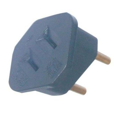 Pino Adaptador 2P 10A Padrao Antigo Quadrado Chapa para Tomadas Antigas Mec Tronic