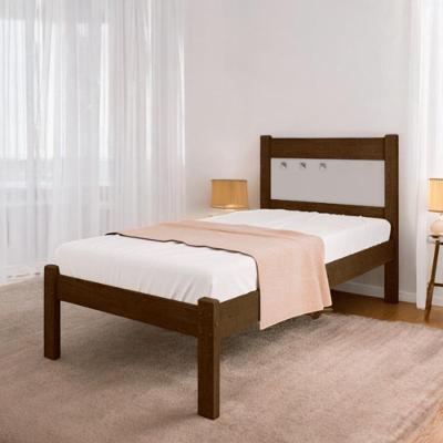 Cama Solteiro Berli com Colchão MDF-MDP Malbec e Off White Cabeceira Flex Mobiliar Home Shop