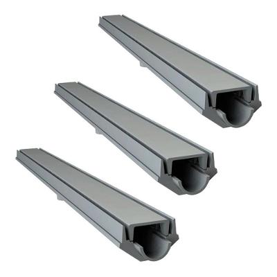 Kit 3 Grelha Invisivel Oculta Caixa Coletora 100x8cm Drenagem Sustentavel Cinza GDA Industria