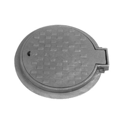 Tampa Tampão de Chão Articulada Redonda Ferro Passagem 35x35cm Preto Fundição Unicláudio