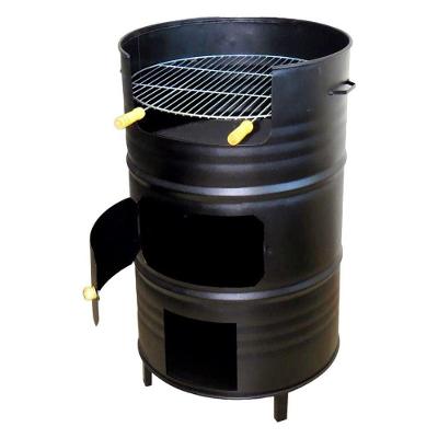 Churrasqueira a Carvão Braseiro Portátil Aço Carbono Forno Grelha Preto Ouro Minas F074OM