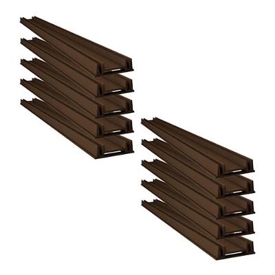 Kit 10 Grelha Invisivel Rebaixada Oculta Caixilho 100x8cm Piso Nivelado Marrom GDA Industria