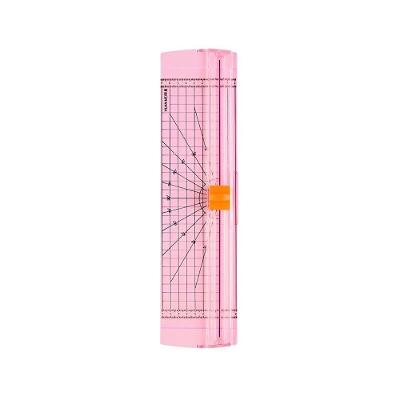 Guilhotina de Papel A4 Motivate 810BA4RMT Corta Até 10 Folhas Base 31cm Lâmina com Trava Rosa