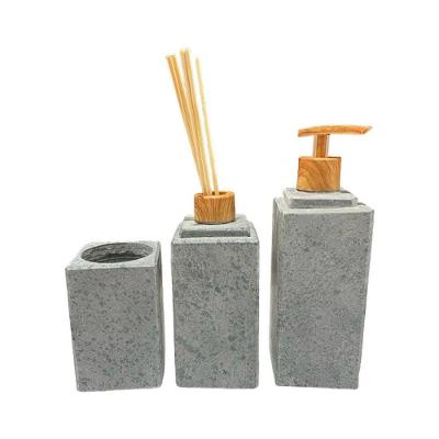 Kit Banheiro Bancada Lavabo N06 Pedra Sabao Amadeirado Industria Sao Jose