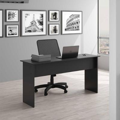 Escrivaninha Home Office Attuale MDF MDP 1 Gaveta 120cm Preto Plata Móveis