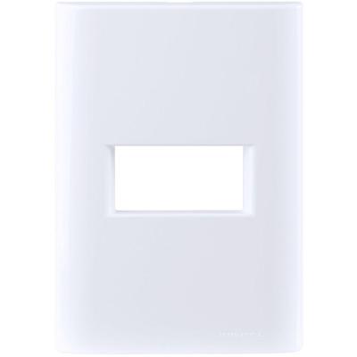 Placa 4x2 1 Posto Horizontal com Suporte Branco para Instalacao Modular Tramontina