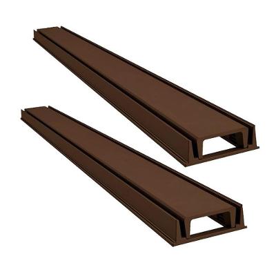 Kit 2 Grelha Linear Invisivel 3257X2GDA Drenagem Oculta com Caixilho Marrom GDA Industria