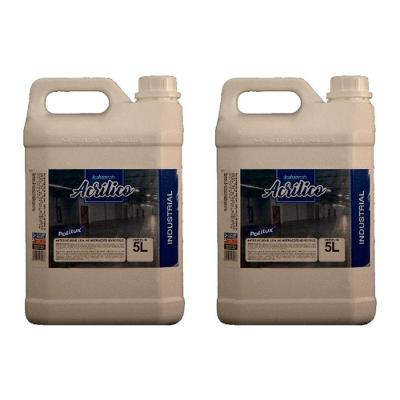 Kit 2 Acabamento Acrilico para Pisos Polilux Liquida 5L Limpeza Automotiva Borlen Brasil