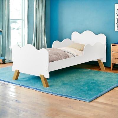 Cama Infantil Angel com Grade de Protecao MDF Branco Cambel Vj Moveis