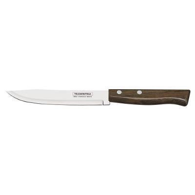 Faca para Cozinha Tradicional 6 Polegadas Aco Inox Cabo Madeira Natural Tramontina