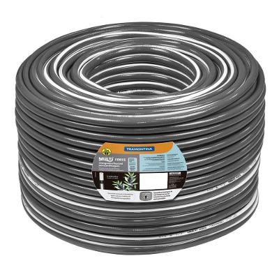 Mangueira para Jardim Multi Forte 1-2 4 Camadas 200m Cinza com Faixa Branca Tramontina