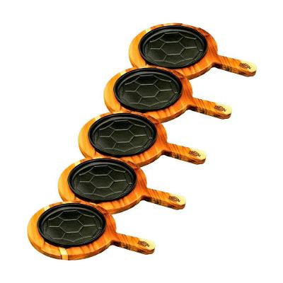 Kit 5 Chapas para Petisco 5XE5007FUMIL Copa 2022 Ferro Fundido Retencao de Calor Inox Fumil