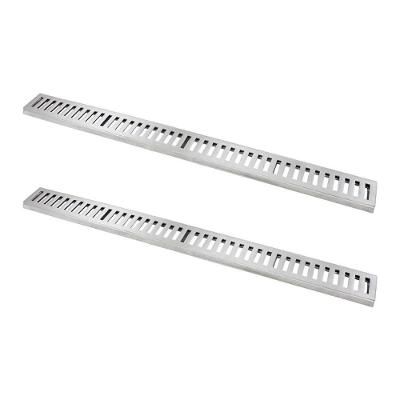Kit 2 Ralo Grelha Linear 7026X2GDA para Aguas Pluviais Alumínio Polido Prata GDA Industria