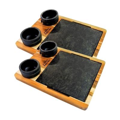 Kit 2 Tábuas 149X2INDSJ para Grelhar Pedra Sabão Antiaderente Servir Porções Industria São Jose