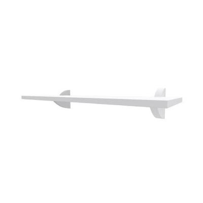 Prateleira em MDP com Suporte Clip 20x60cm Branca para Livros e Decoracao Multivisao