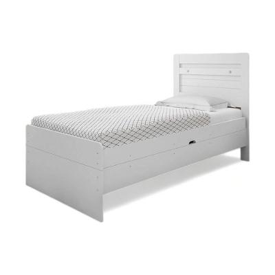 Cama Solteiro Larissa com Colchao Incluso Branco Estrutura MDF MDP Framar