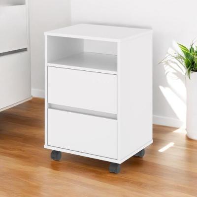 Gaveteiro Renard com Rodízios MDP com Corrediça Telescópica Branco Mobiliar Home Shop