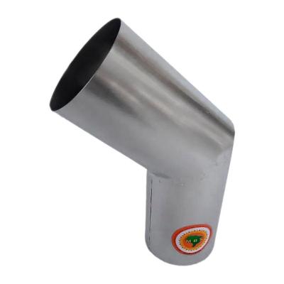 Curva para Tubo de Chamine 430-BS para Exaustao em Aco Inox Diametro 10cm Inox Brassol
