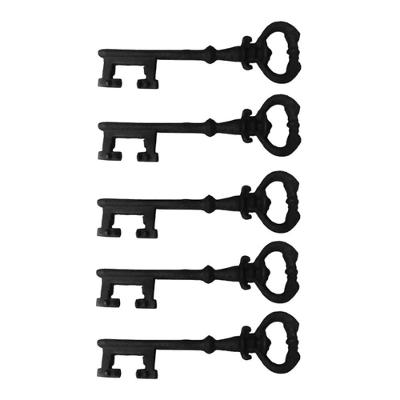 Kit 5 Chaves Decorativas No 04 33cm em Ferro Fundido Marrom Fundição Jodoal