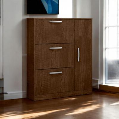 Sapateira Randi 1 Porta 3 Gavetas 100cm MDP Marrom Mobiliar Home Shop