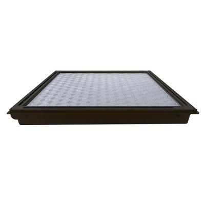 Tampa para Casa de Máquina de Piscina TCM120120MSPM Alumínio com Sistema Gaveta 120x120cm Marrom