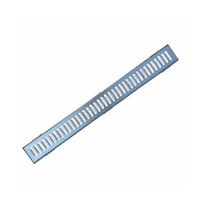 Ralo Grelha Linear GEZ004OM com Caixilho em Aco Galvanizado 10x100cm Prata Ouro Minas
