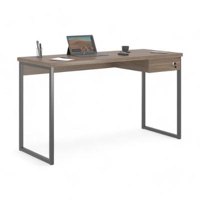 Mesa Escrivaninha Shine Home Office 3 Gavetas MDP 100cm Marrom Mobiliar Home Shop