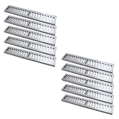 Ralo Grelha Linear 7034X10GDA Kit 10 Unidades em Aluminio Fundido Polido Prata GDA Industria
