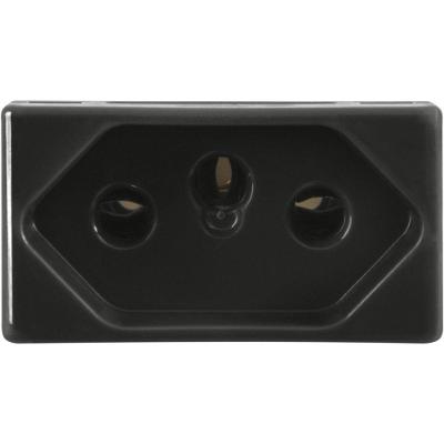 Modulo Tomada 2P+T 10A 250V Acabamento Brilho Grafite para Uso Residencial Tramontina