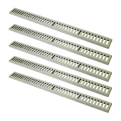 Ralo Grelha Linear 3309X5GDA Kit 5 Unidades com Caixilho Alumínio Bege GDA Industria e Distribuidora