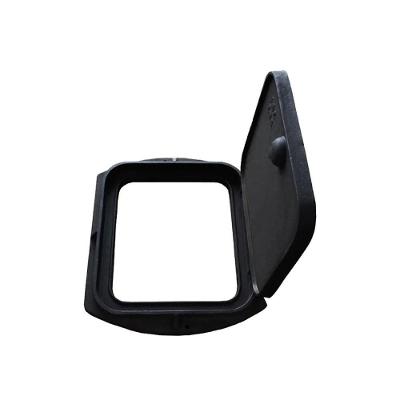 Tampa Tampão de Chão ZBG Articulado Estanque 57x50cm Preto Fundição São Cristóvão