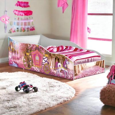 Cama Infantil Racer Carrossel com Colchão Estrutura MDF Rosa Gabrielli Móveis