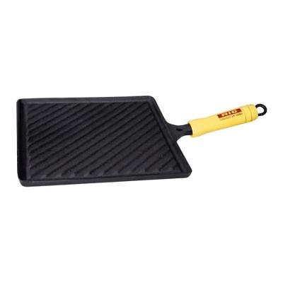 Bifeteira de Ferro Fundido Quadrada Frisada 0093RIG 25x25cm para Carnes Rig Fundidos