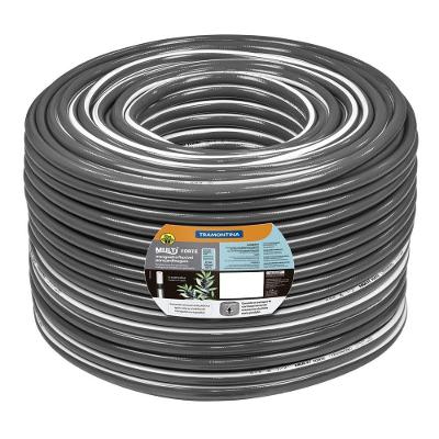 Mangueira para Jardim Multi Forte 1-2 50 m 4 Camadas Cinza Faixa Branca Tramontina