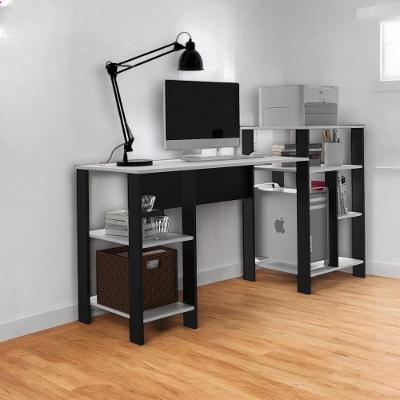 Mesa Office Londres com Prateleiras MDP 162cm Branco Mobiliar Home Shop